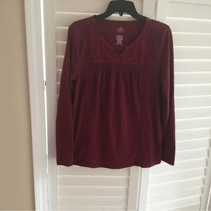 a.n.a Burgandy Top size L